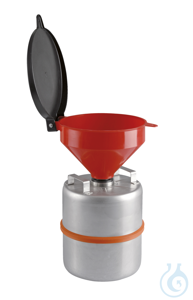 Funnel with lid, S60/61, Type 2 Funnel with lid, S60/61, PE-HD red, with...